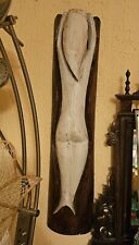 Wanddekoration Statue-Skulptur Damenfigur Holzdeko Wohndeko Wall decoration