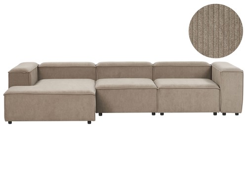 Modul ecksofa cord beige taupe - modul-ecksofa,