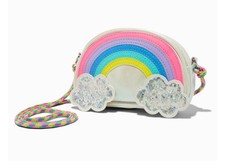 Claires Club Glitzer Shaker Wolke Regenbogen Umhängetasche Neu