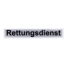 Rückenschild Rettungsdienst - 30 x 5cm - weiß