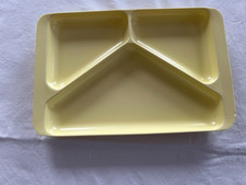 DDR Menüteller Kantine Schulspeisung Plaste  gelb