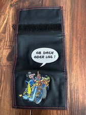 Werner Brösel Stoffportemonnaie, Aufgestickt Werner, Motorrad und Sprechblase