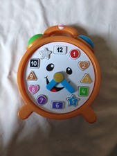 Fisher Price Lernuhr Spieluhr Mit Sound Und Sprache Deutsch Englisch Top Zustand