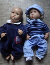 Vintage Geschwister Käthe Kruse Bade Baby Planscherle Junge + Mädchen so süß