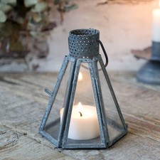 Kleine Zinklaterne - Rustikal