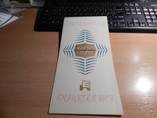 DDR Speisekarte Interhotel Erfurter Hof       Erfurt