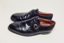 ALDEN 1655 SHELL CORDOVAN PFERDELEDER STEIGBÜGEL MONK STRAP SHOES BLACK US 10 BD