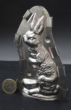 alte Schokoladenform Hase stehend mit Korb Osterhase Giess-Hohl-Form 13 cm