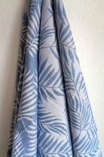 Geschirrtuch Blätter Motiv Blau Küchentuch Abtrockentuch 100% Baumwolle Neu