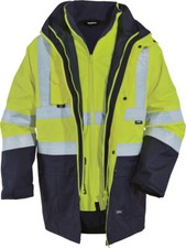 Vizwell VWJK44 Parka 5 in 1 Warnjacke Warnschutz Warnschutzjacke Workwear