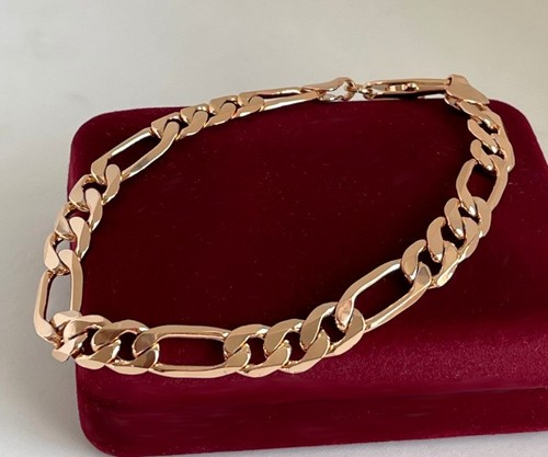 Luxus gold 7mm armband - gold, figaro