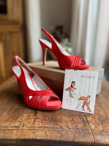 Menbur satin slingback - satin, orange