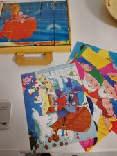 Holzpuzzle, 20 Klötze mit verschiedenen Märchenmotiven, 