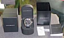 Emporio Armani Herrenuhr Chronograph AR0431,mit Stoppuhr, Batterie v. 24..4.25