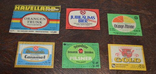 Ddr flaschenetiketten bier - ddr,