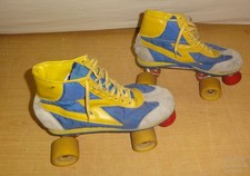 Rollschuhe -- Disco Roller -- blau gelb - Gr. 43