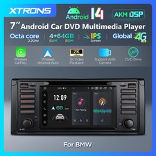 7 Zoll Autoradio Android 14 4G+64GB 8-Kern DVD GPS Navi Global 4G für BMW E39 M5