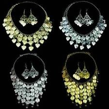 Bauchtanz Schmuckset Halskette Collier Ohrringe Münzenschmuck Fasching Karneval