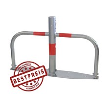 Parkplatzsperre Sonderpreis umlegbar mit Profilzylinderschloss Absperrpfosten