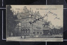 AK Danzig Gdansk Pommern 1922 Stadtpost 3 + 3 M. Reichsbank belebt KaiserDenkmal