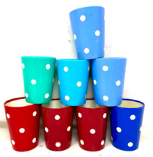 Becher Trinkbecher Punkte DDR Plastik VINTAGE Ostalgie Kult 8 Stück Camping /P8
