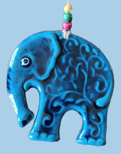 Keramik elefant wanddeko - keramik,