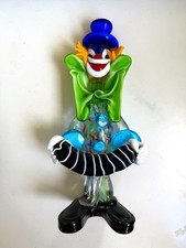 bunter Clown aus Glas - Glasfigur - Murano Italy - ca. 24cm