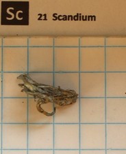 Destilliertes Scandium Metall 99,9% #26 1,31 Gramm Element 21