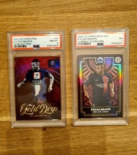 2x Topps Kylian Mbappe /5 PSA Case France PSG Team Set - Topps Deco