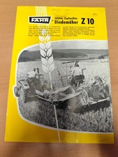 Fahr Bindemäher Z10 Prospekt traktor brochure M5