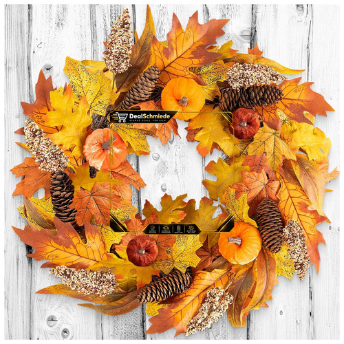 Herbstkranz 45cm ahornblatt - herbstkranz,