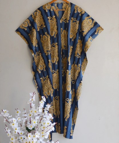 Indischblau kimono kaftan - indischblau,