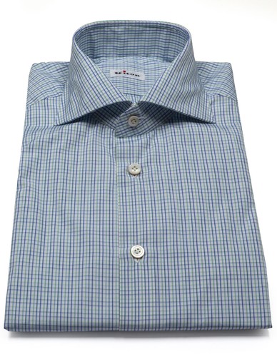 Kiton hemd grün und blau - in,