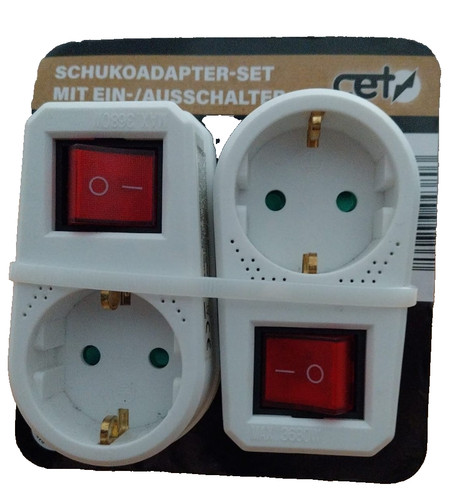 Schuko adapterset mit - schuko,