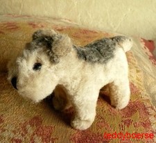 alter Hund Foxterrier Wollplüsch •  10 cm