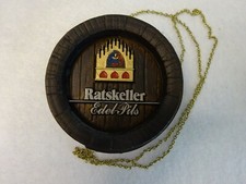 Ratskeller Edelpils Zapfhahnschild Fassboden Gilde Hannover+Rarität+10,5cm