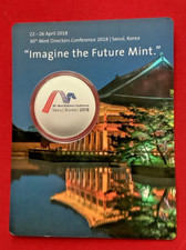 Gedenkprägung Jeton Seoul Korea ,World Money Fair 2018 ,Farbmedaille