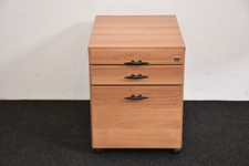 Rollcontainer Buche, mit Hängeregister, gebraucht