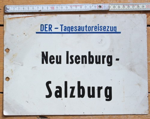Zuglaufschild metall der - metall,