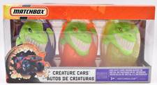 Matchbox Superfast Creature Cars Dino Eier mit 3 Autos innen. Mystery Set