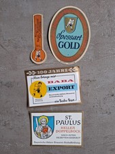 4 Bieretiketten BABA Bayerische Aktien Brauerei Aschaffenburg