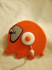 6 Stück Vintage Handtuch Haken Elefant Plastik 70er Jahre 4 orange 1 x gelb,rot