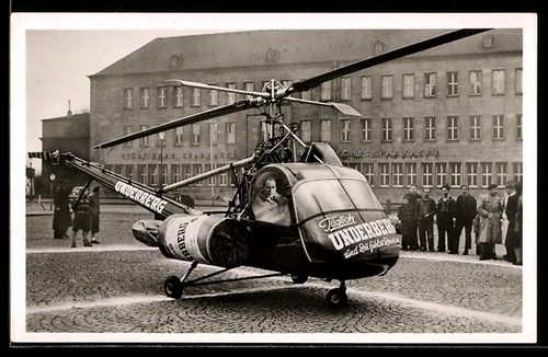 Ansichtskarte hubschrauber - ansichtskarte,