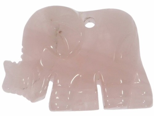 Rosenquarz elefant anhänger - rosenquarz,