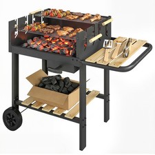 Holzkohlegrill grillwagen mit - holzkohlegrill,