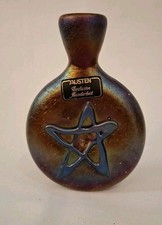 große AUSTEN Bodenmais Schnupftabakflasche irisierendes Glas Glasfläschchen Bixl