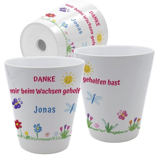 Blumentopf mit name als - mit,