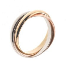 Cartier Trinity Ring 3-reihig Größe 49 / US4 3/4 drei Farben Damen Schmuck S#138196