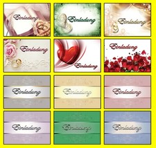 Einladungskarten mit Umschlag Hochzeit Geburtstag Kommunion Konfirmation Neutral