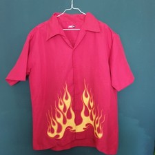 Smog Rockers Flammen Hemd rot